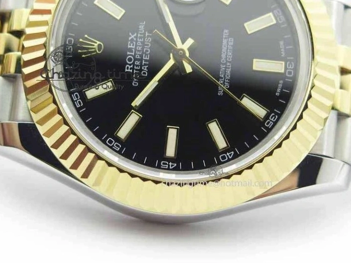 0416 DateJust II 41mm SS YG BP Maker Best Edition Black Dial On Jubilee Bracelet A Lightweight 3670